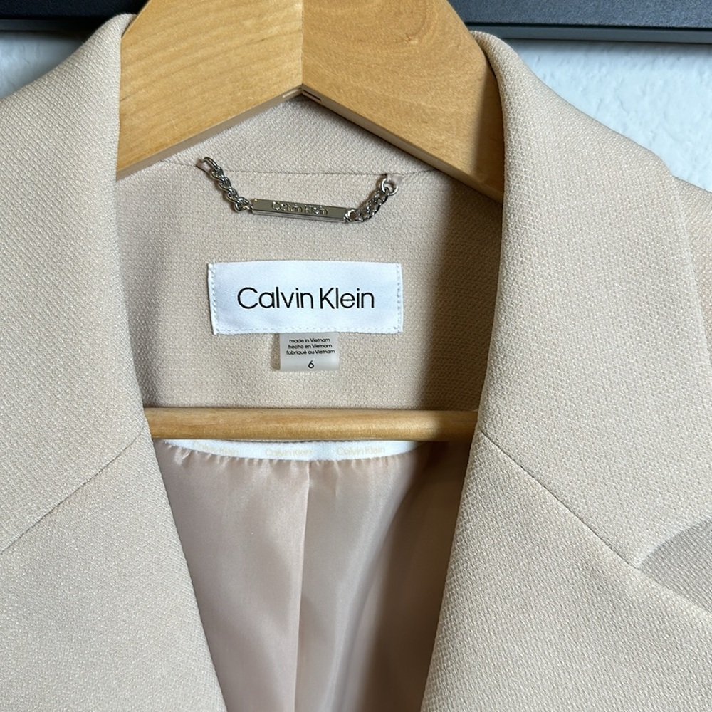 NWT Calvin Klein Cream Suit Jacket - size 6 - Fully Lined - Picture 5 of 9